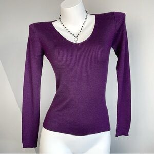 Vintage Purple Slim Fit Long Sleeve Top